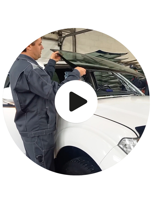 YouTube видео замены лобового стекла Nissan Pathfinder R51 в Юнион Моторс