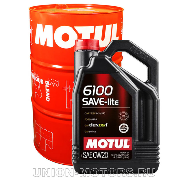Моторное масло Motul 6100 Savelite 0W20