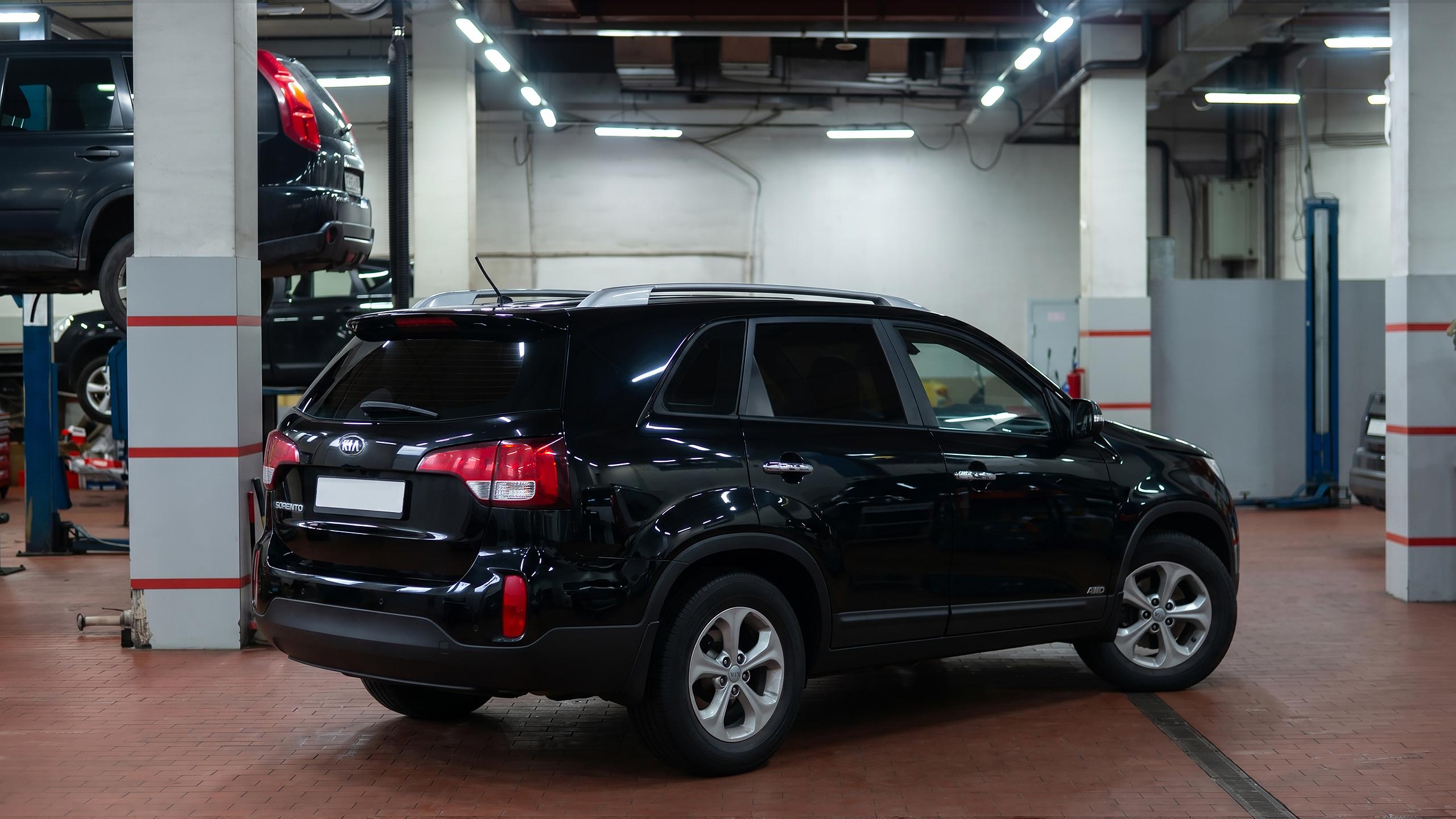 Kia Sorento XM 2014 года выпуска с пробегом 122 064 км поступил на замену рычагов подвески.